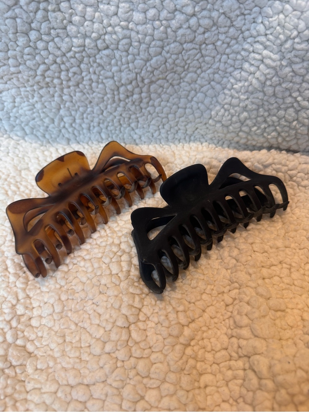 Large Hair Claw Clip Set - Black & Tortoiseshell